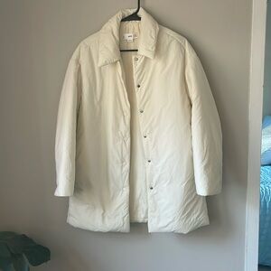 MANGO White Winter Jacket Water Repellent